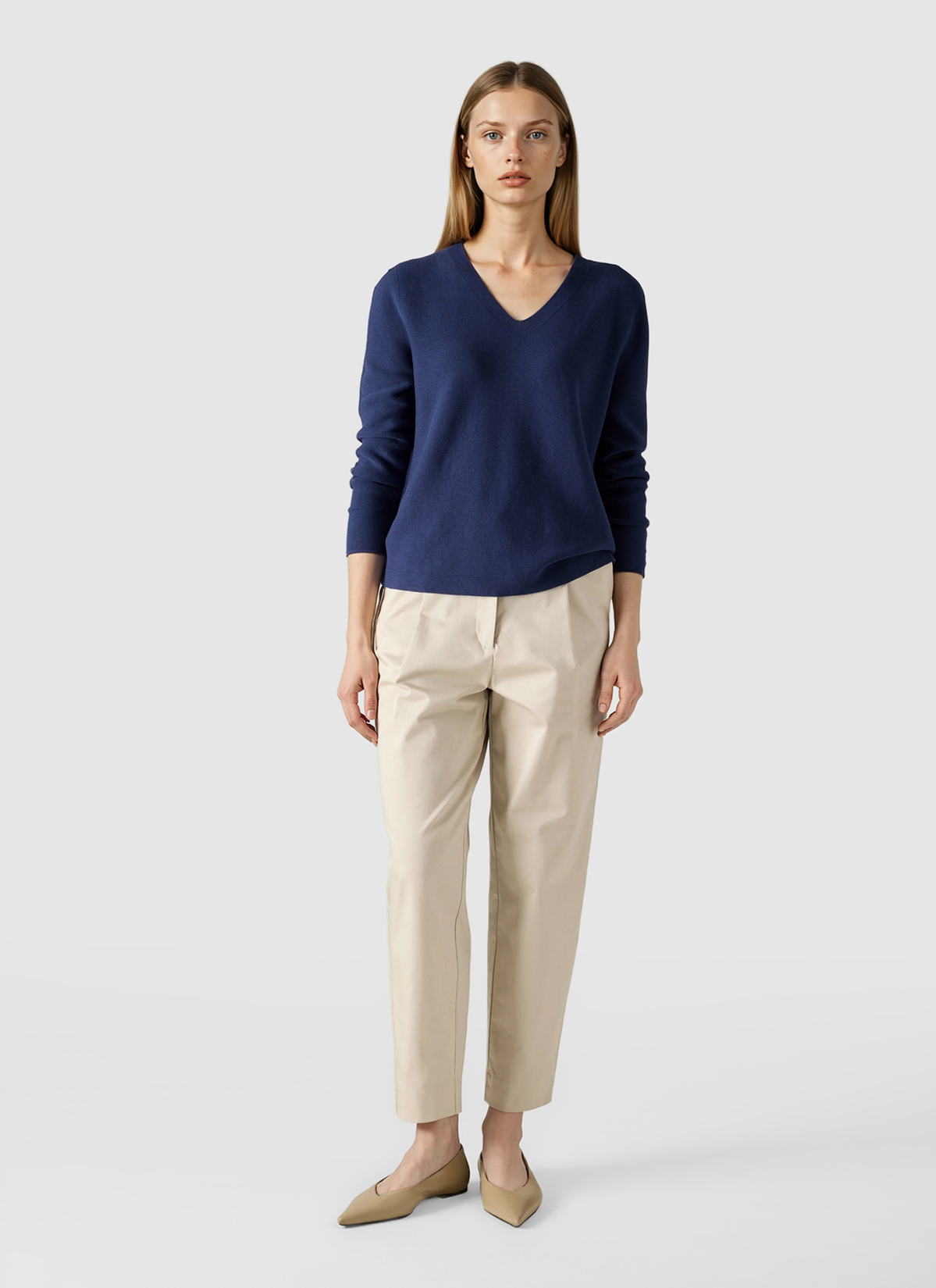 Pullover V-Ausschnitt 1/1 Arm, Midnight Sail Detailansicht 2