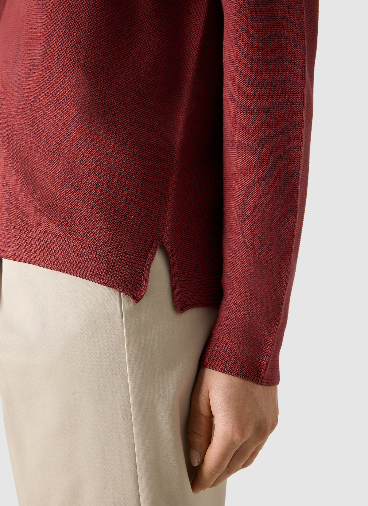 Pullover V-Ausschnitt 1/1 Arm, Red Pear Detailansicht 1