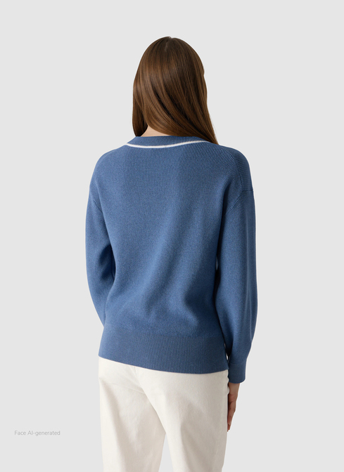 Pullover V-Ausschnitt 1/1 Arm width=