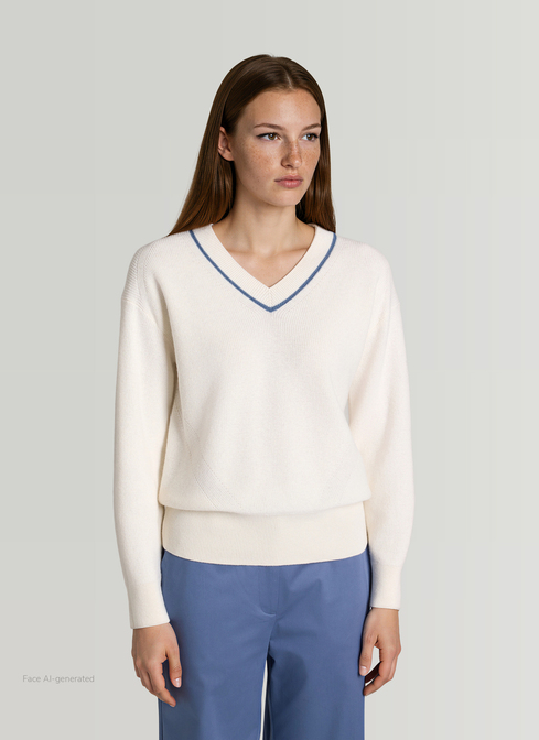 Pullover V-Ausschnitt 1/1 Arm width=