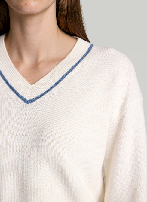 Pullover V-Ausschnitt 1/1 Arm width=
