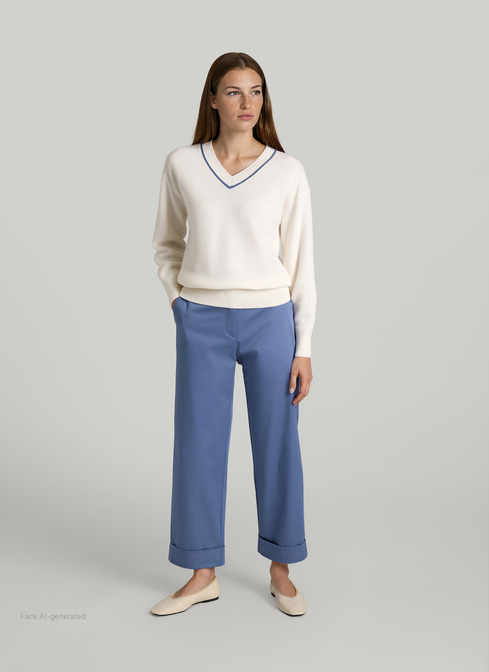 Pullover V-Ausschnitt 1/1 Arm width=