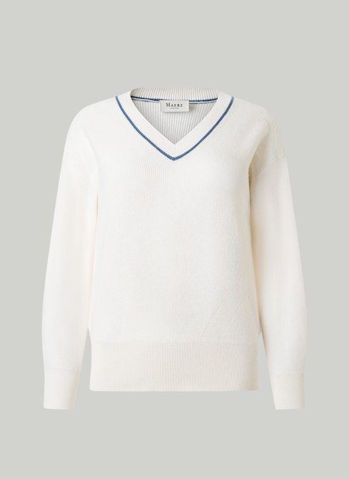 Pullover V-Ausschnitt 1/1 Arm width=