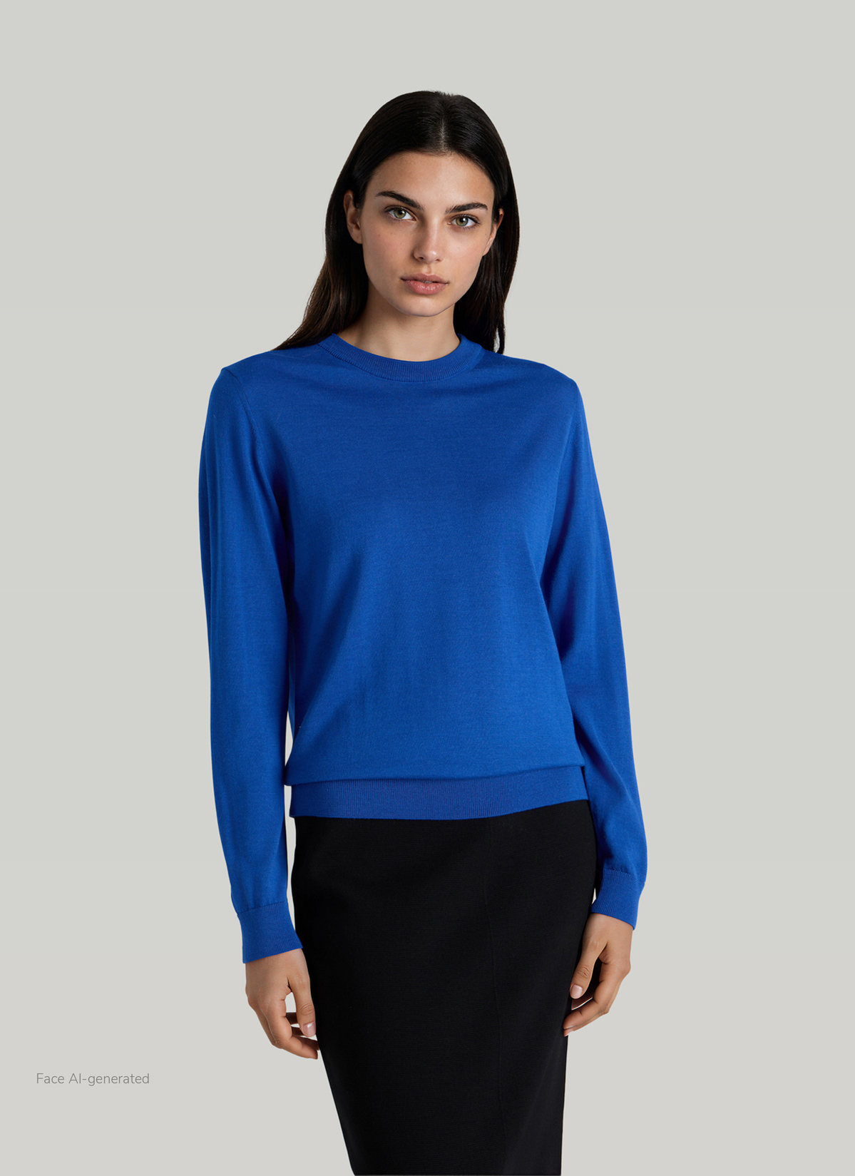 Pullover Rundhals 1/1 Arm, Nordic Light Frontansicht