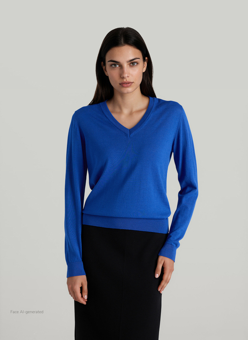 Pullover V-Ausschnitt 1/1 Arm width=