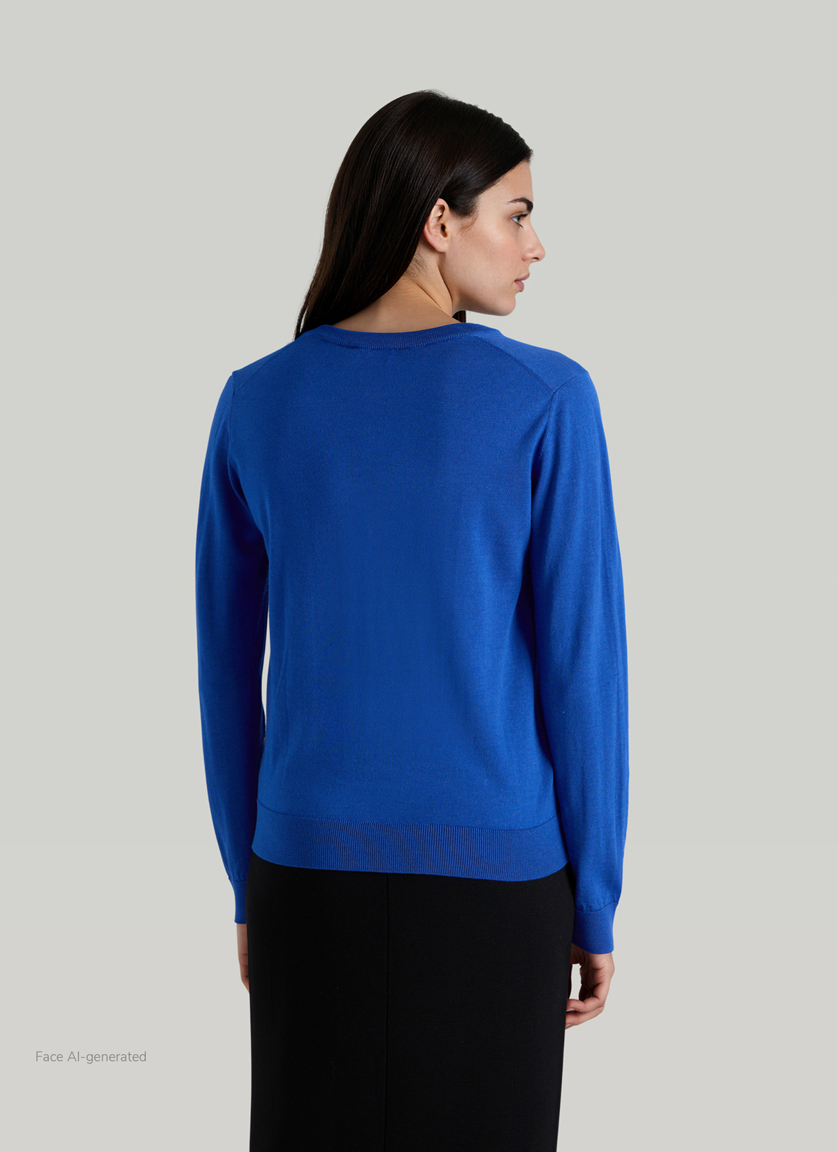 Pullover V-Ausschnitt 1/1 Arm, Nordic Light Rückansicht