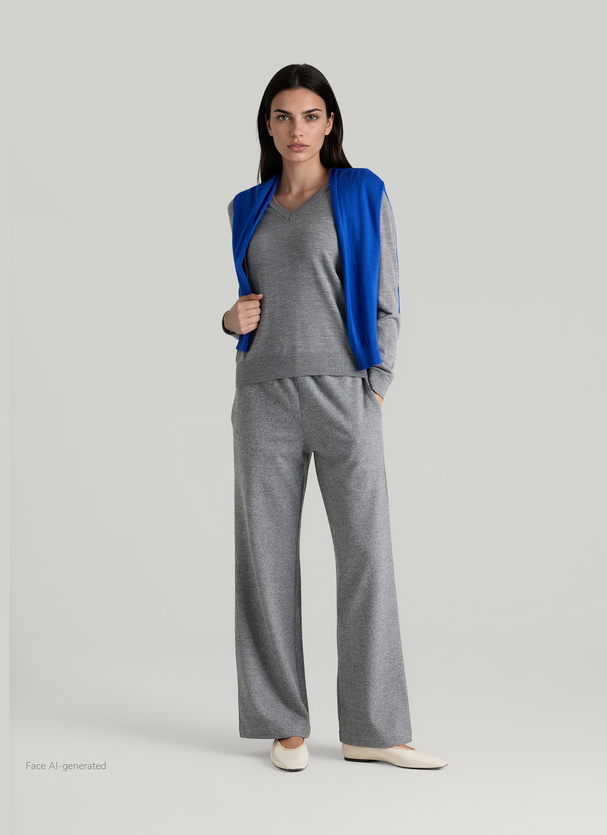 Pullover V-Ausschnitt 1/1 Arm, Shark Skin Detailansicht 2