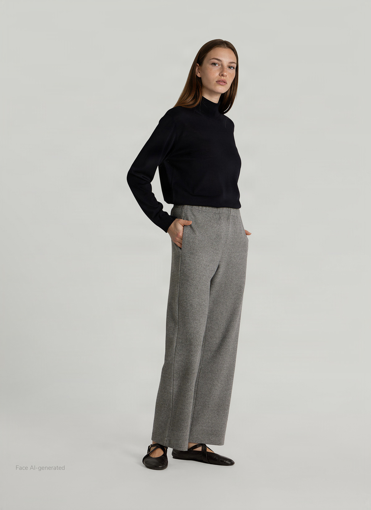 Pullover Rundhals 1/1 Arm, Navy Detailansicht 2