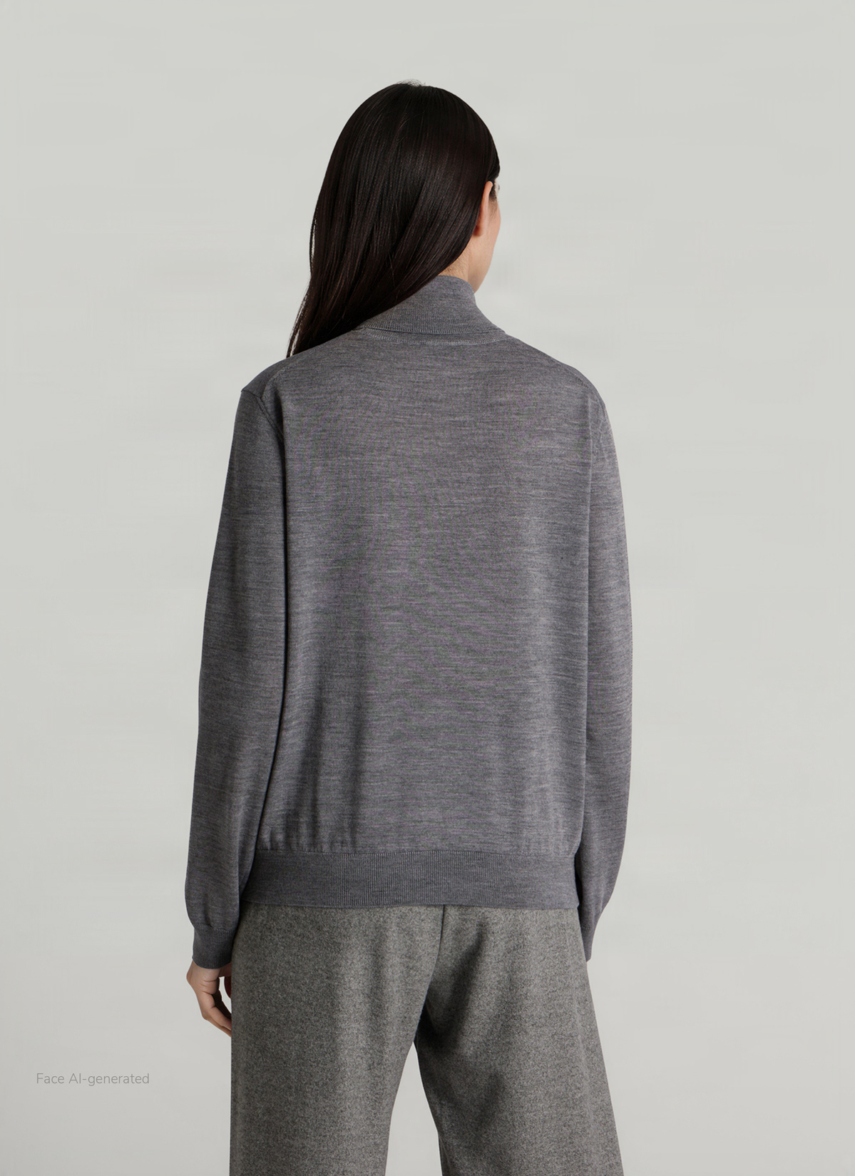 Pullover Rundhals 1/1 Arm, Shark Skin Rückansicht
