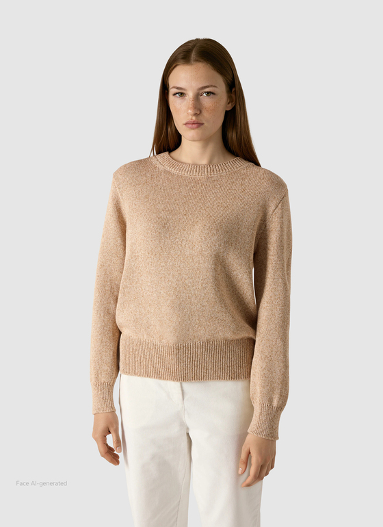 Pullover Rundhals 1/1 Arm Sesame Frontansicht