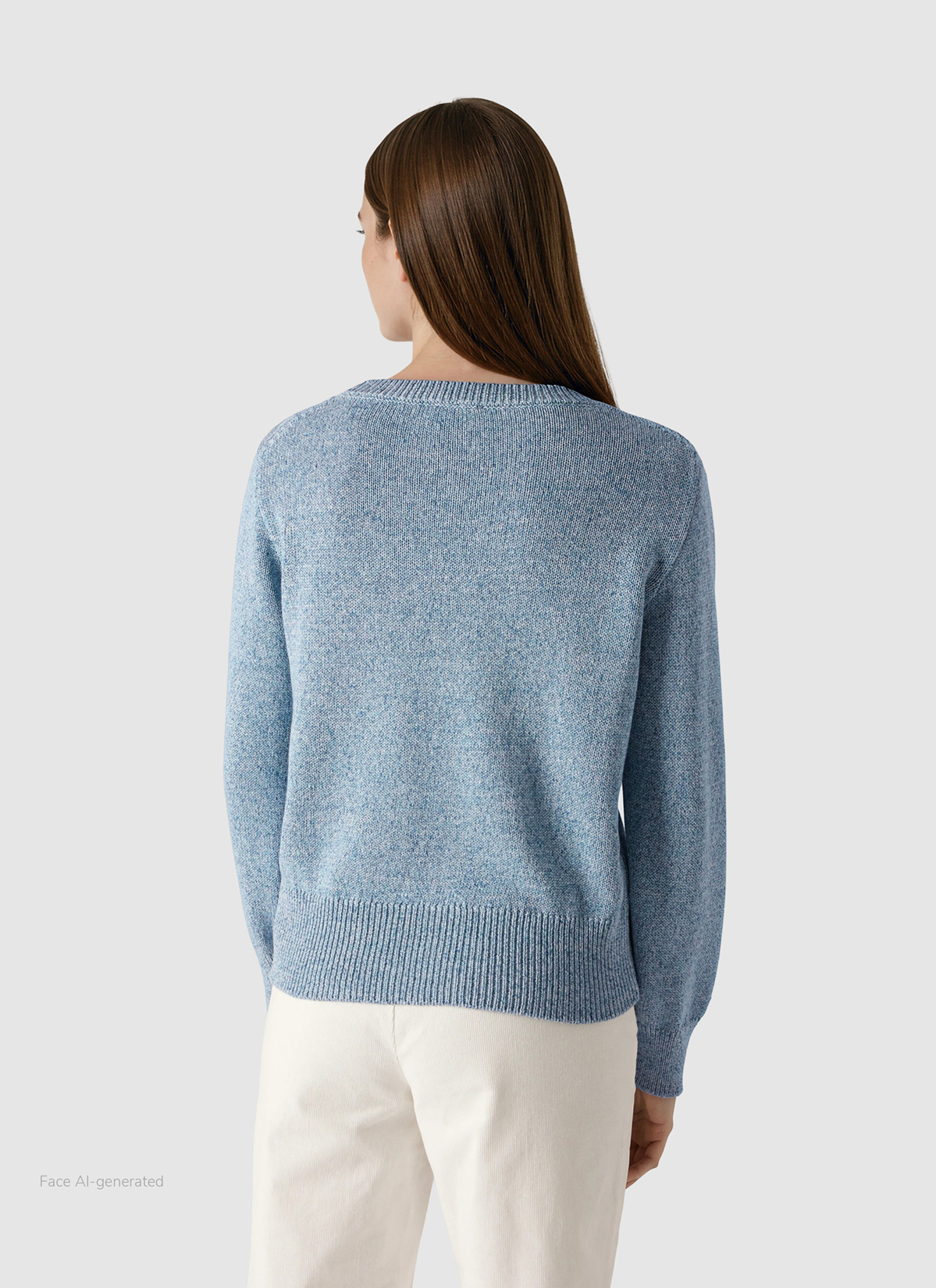 Pullover Rundhals 1/1 Arm, Blue Horizon Rückansicht
