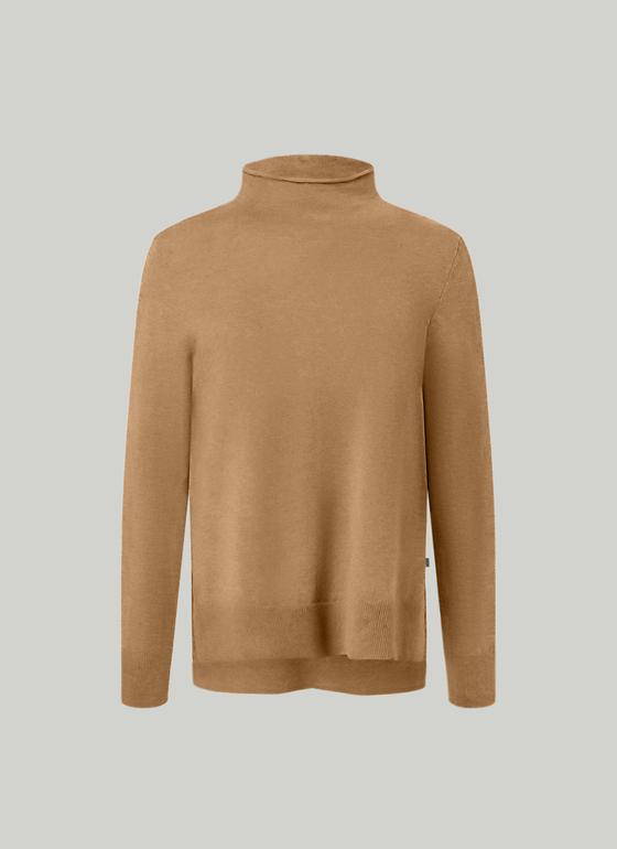 Pullover Stehkragen 1/1 Arm Pumpkin Spice Frontansicht
