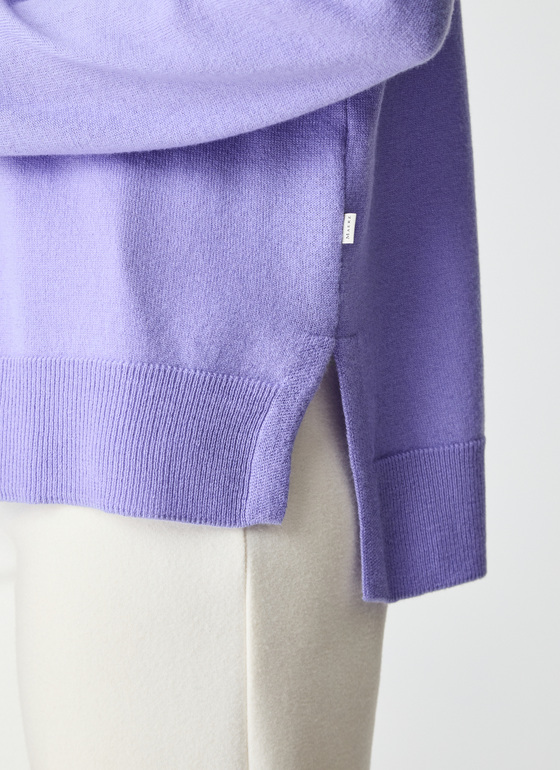Pullover Stehkragen 1/1 Arm Frosted Lavender Frontansicht