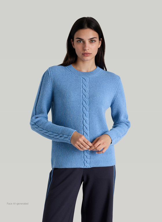 Pullover Rundhals 1/1 Arm Dutch Blue Frontansicht