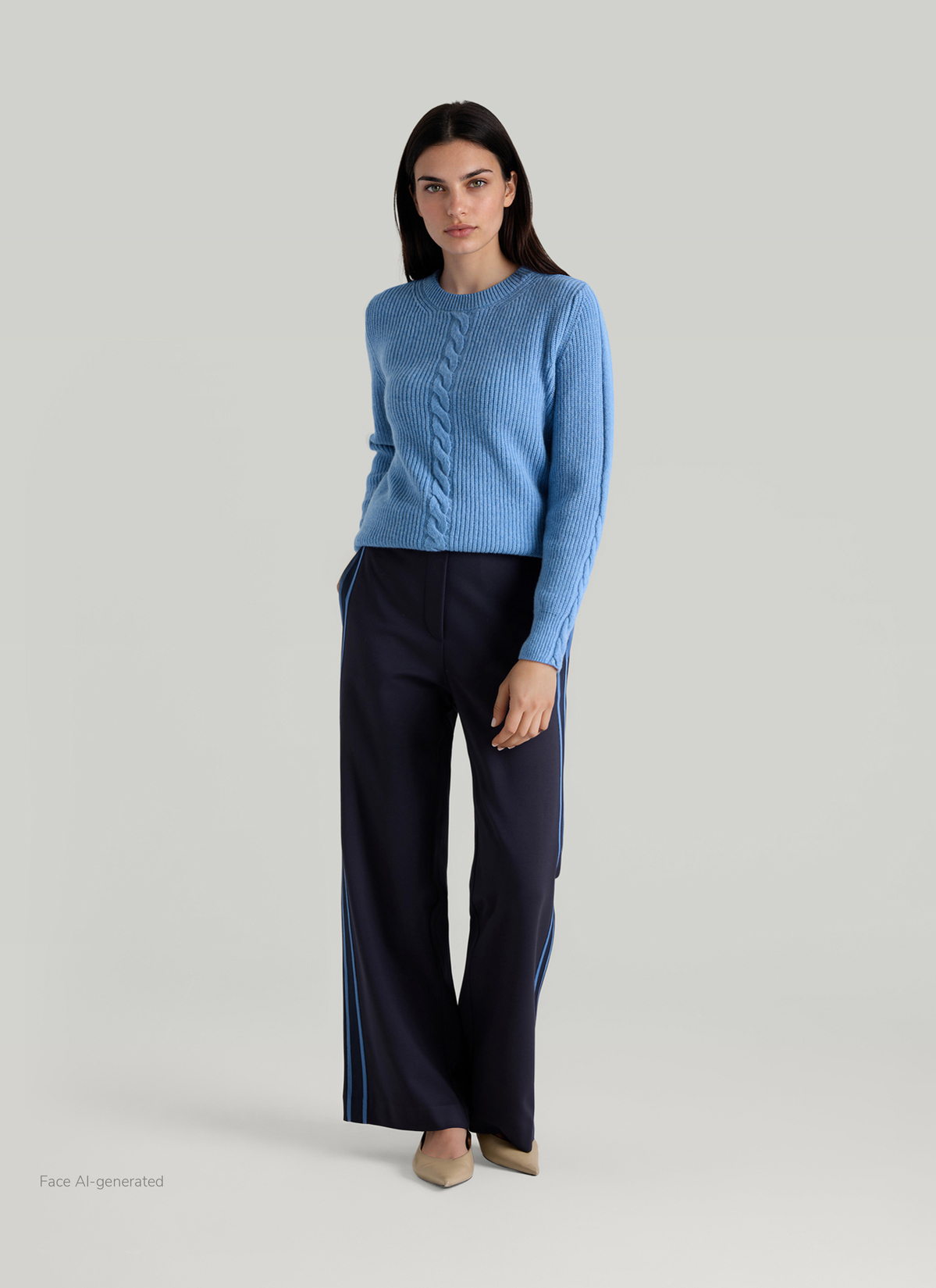 Pullover Rundhals 1/1 Arm, Dutch Blue Detailansicht 2