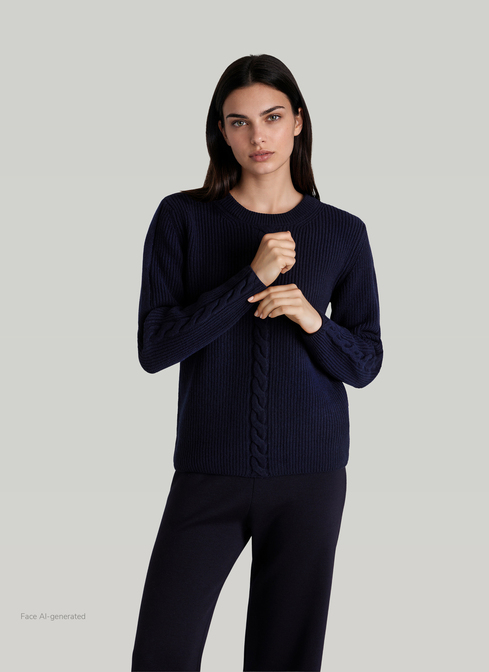 Pullover Rundhals 1/1 Arm width=