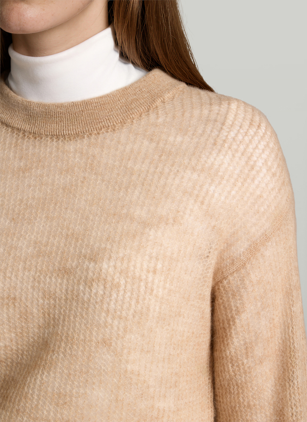 Pullover Rundhals 1/1 Arm, Sesame Detailansicht 1