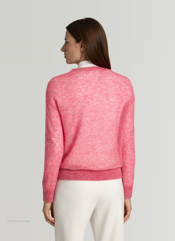 Pullover Rundhals 1/1 Arm Desert Rose Frontansicht