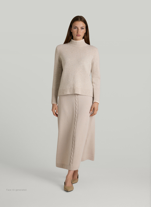 Pullover Stehkragen 1/1 Arm, Autumn Stone Detailansicht 2