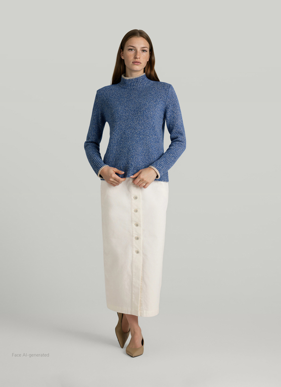 Pullover Stehkragen 1/1 Arm Nordic Light Frontansicht