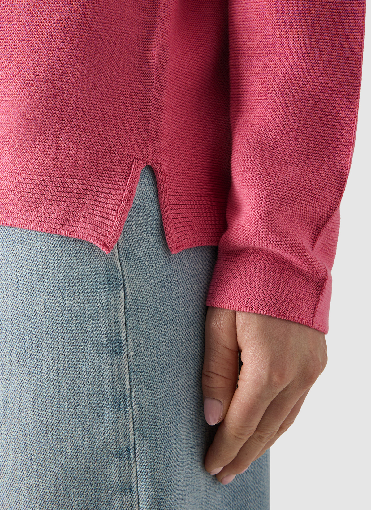 Pullover Rundhals 1/1 Arm, Chateau Rose Detailansicht 1