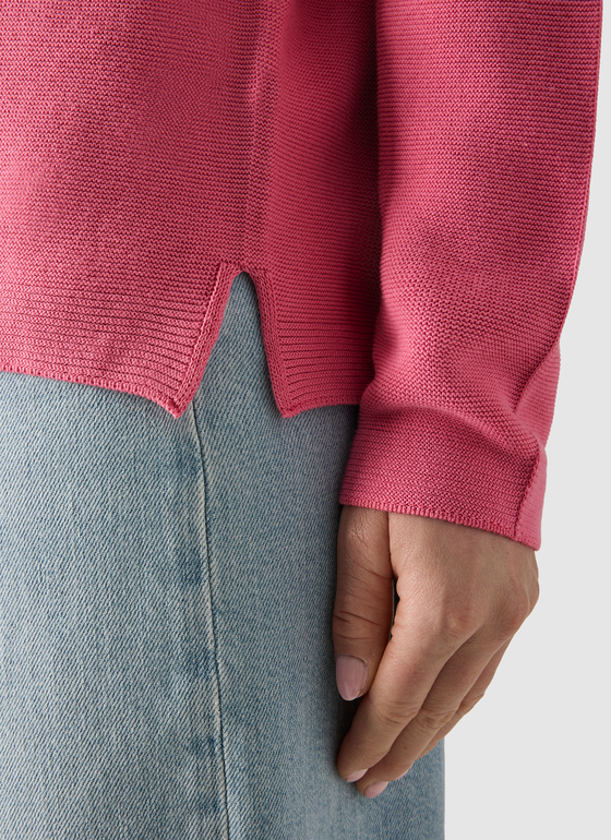 Pullover Rundhals 1/1 Arm Chateau Rose Frontansicht