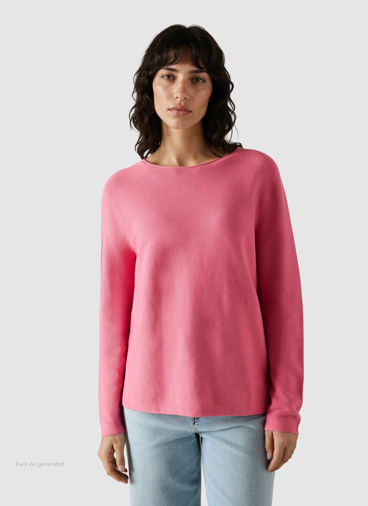 Pullover Rundhals 1/1 Arm, Chateau Rose Detailansicht 2