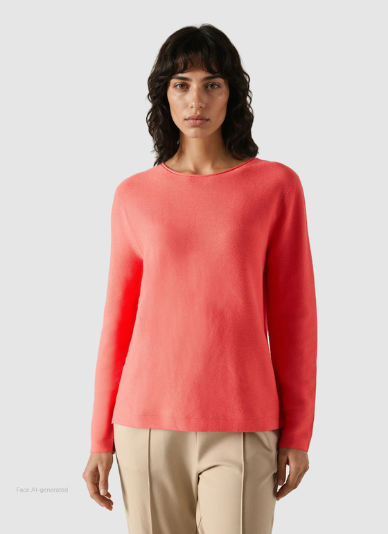 Pullover Rundhals 1/1 Arm Flamingo Frontansicht