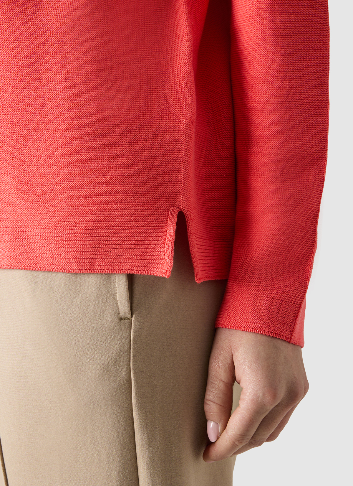 Pullover Rundhals 1/1 Arm, Flamingo Detailansicht 1