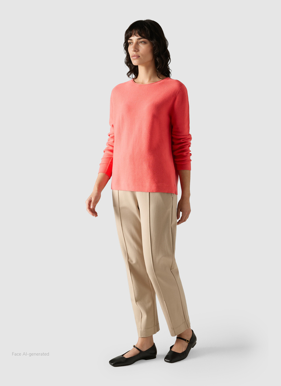 Pullover Rundhals 1/1 Arm Flamingo Frontansicht