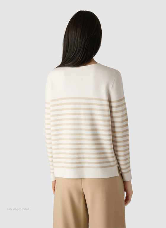 Pullover Rundhals 1/1 Arm French Oak Frontansicht