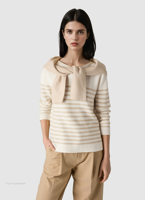 Pullover Rundhals 1/1 Arm width=