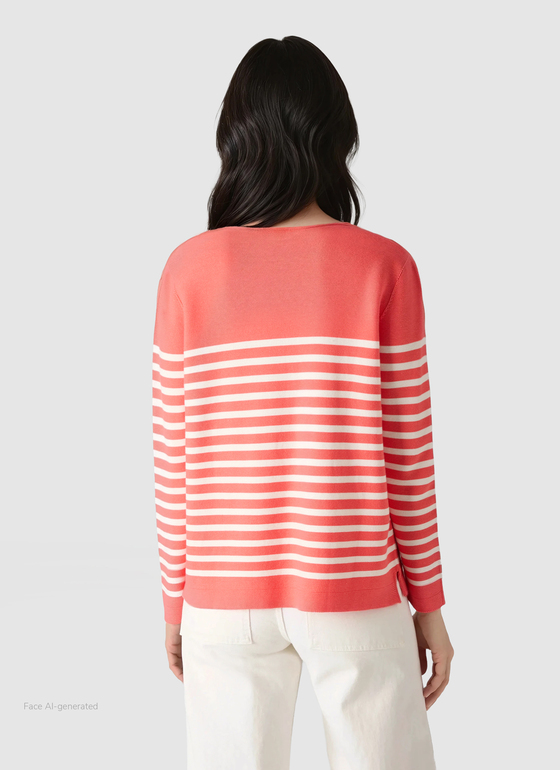 Pullover Rundhals 1/1 Arm Flamingo Frontansicht