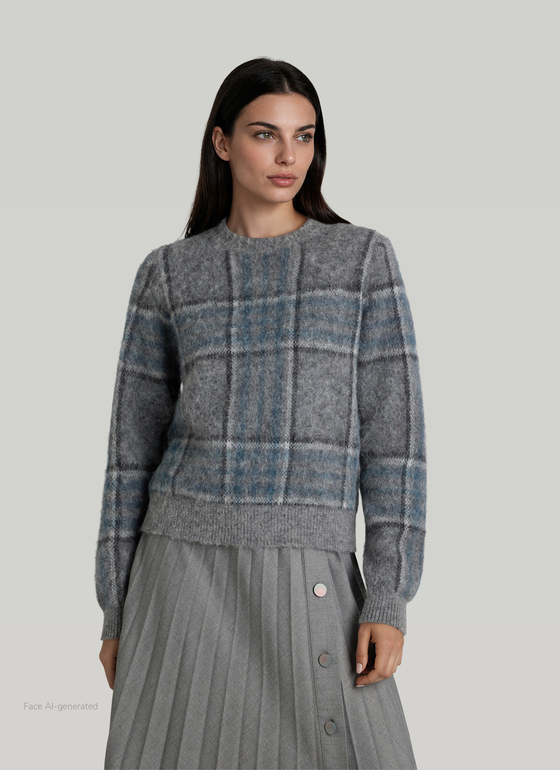 Pullover Rundhals 1/1 Arm Autumn Mist Frontansicht