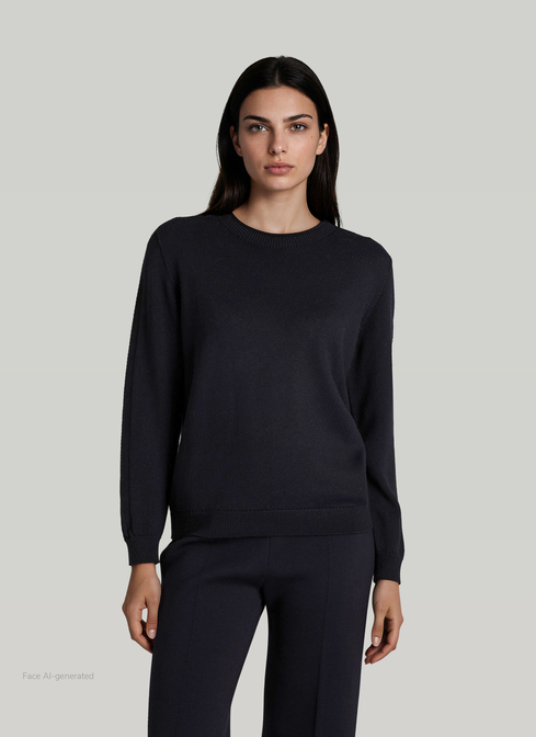 Pullover Rundhals 1/1 Arm width=