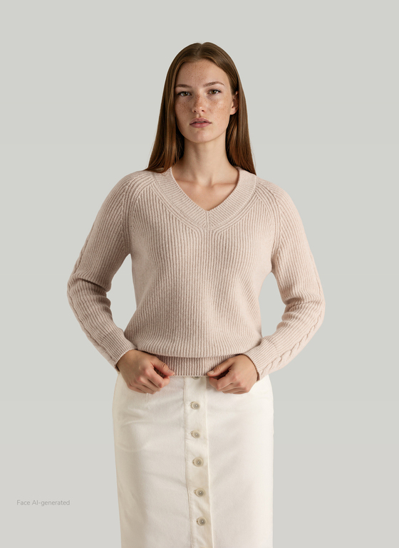Pullover Rundhals Frosted Dune Frontansicht