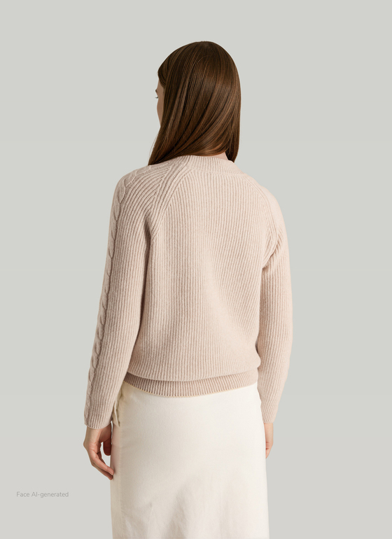 Pullover Rundhals Frosted Dune Frontansicht