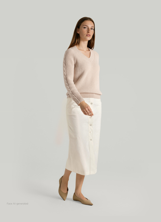 Pullover Rundhals Frosted Dune Frontansicht