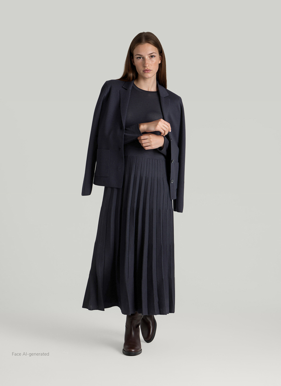 Kleid Navy Frontansicht