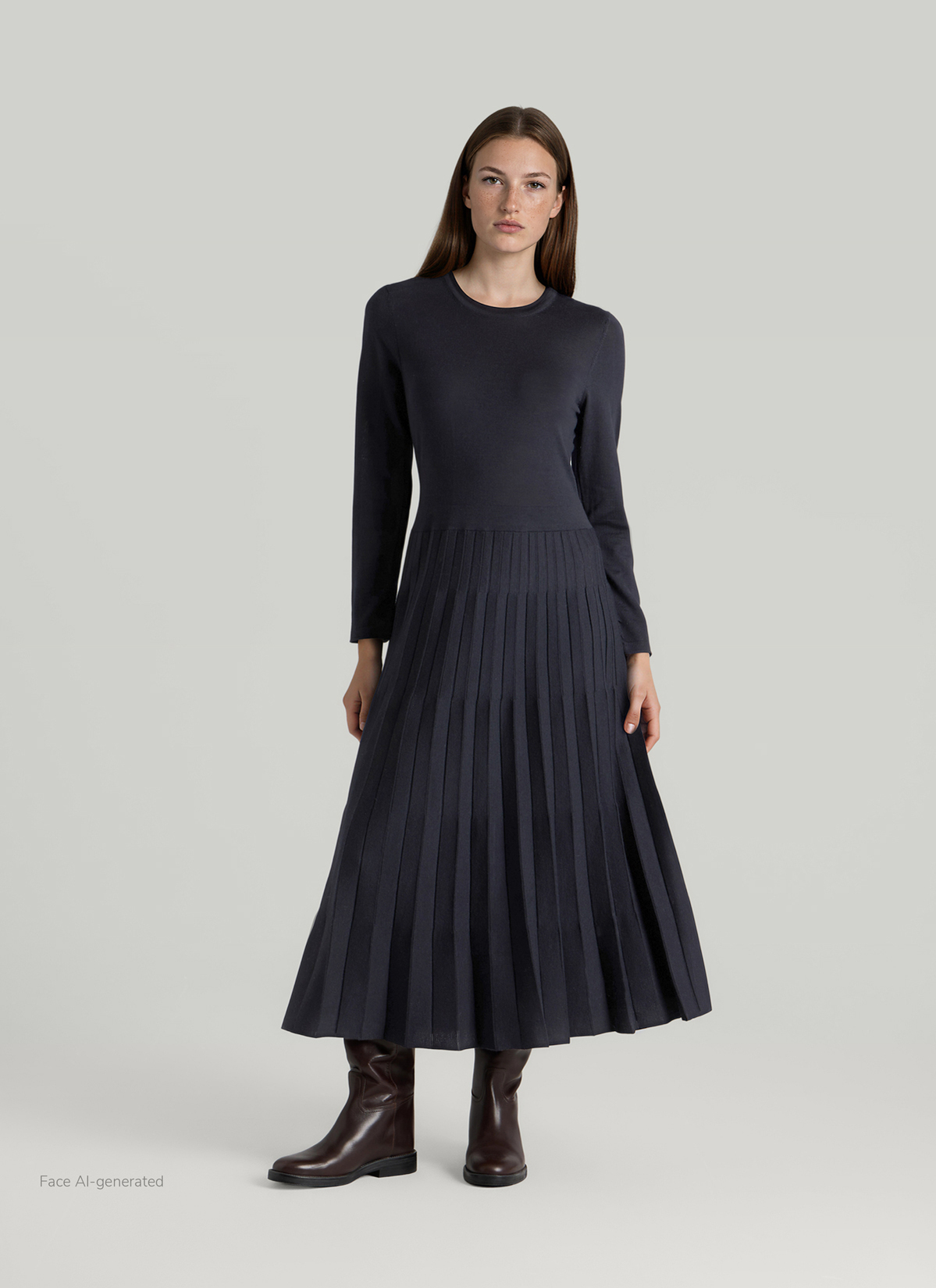 Kleid, Navy Detailansicht 2