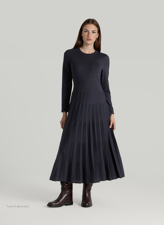 Kleid Navy Frontansicht