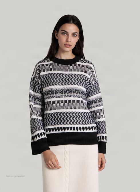 Pullover Rundhals 1/1 Arm width=