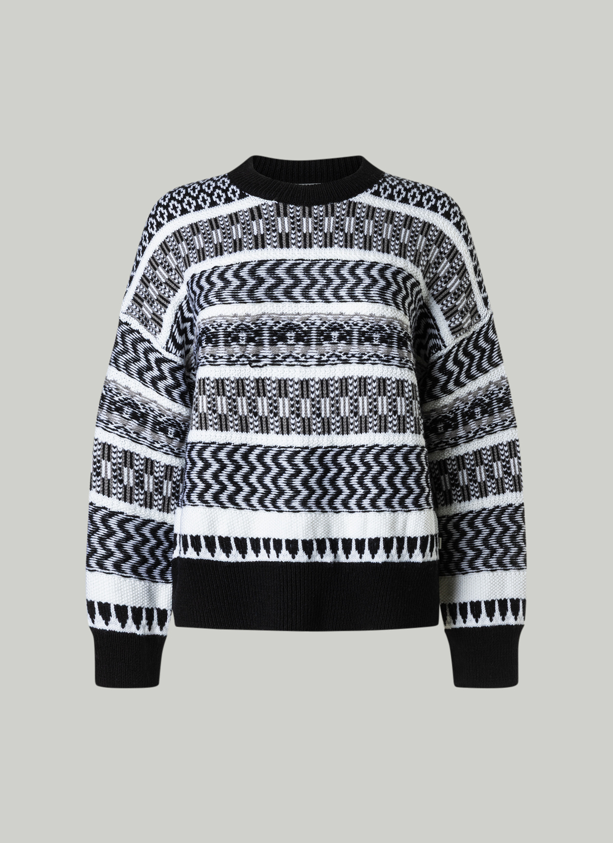 Pullover Rundhals 1/1 Arm, Black