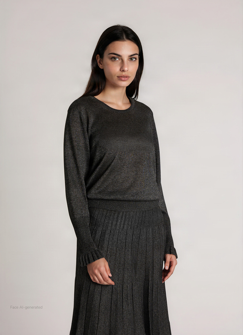 Pullover Rundhals 1/1 Arm width=