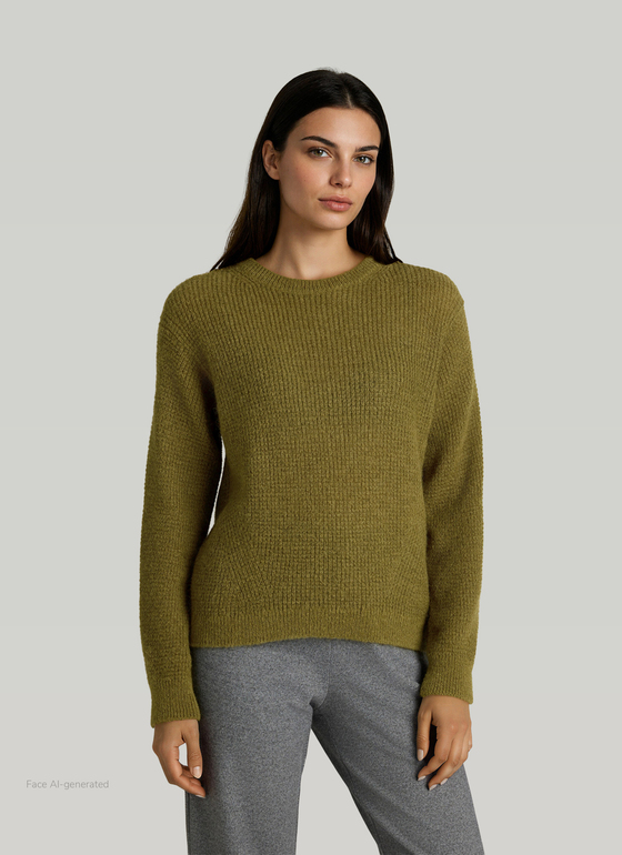 Rundhals 3/4 Arm PULLOVER Autumn Forest Frontansicht
