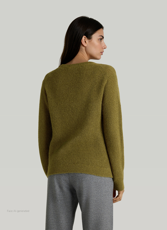 Rundhals 3/4 Arm PULLOVER Autumn Forest Frontansicht