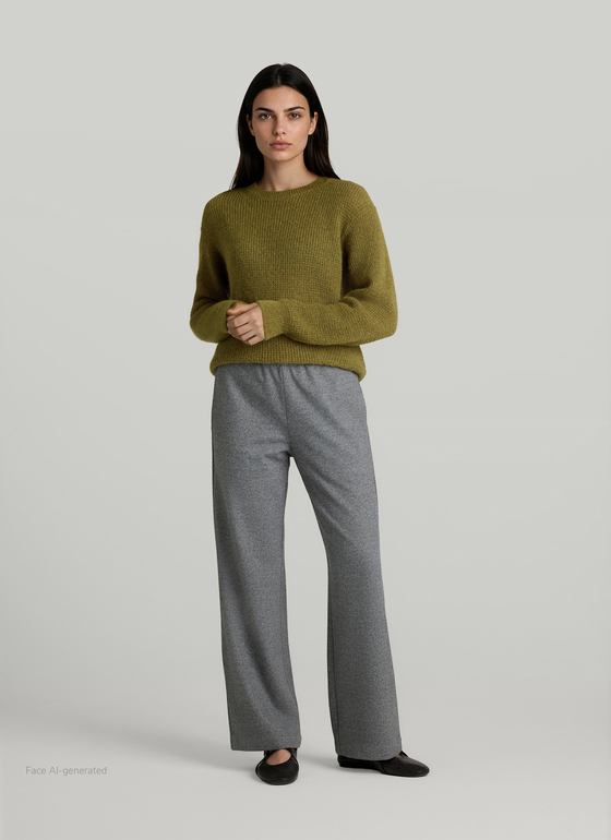 Rundhals 3/4 Arm PULLOVER Autumn Forest Frontansicht