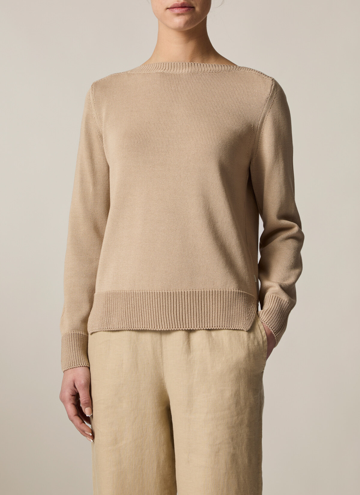 Pullover 1/1 Arm, Beach Brown Frontansicht