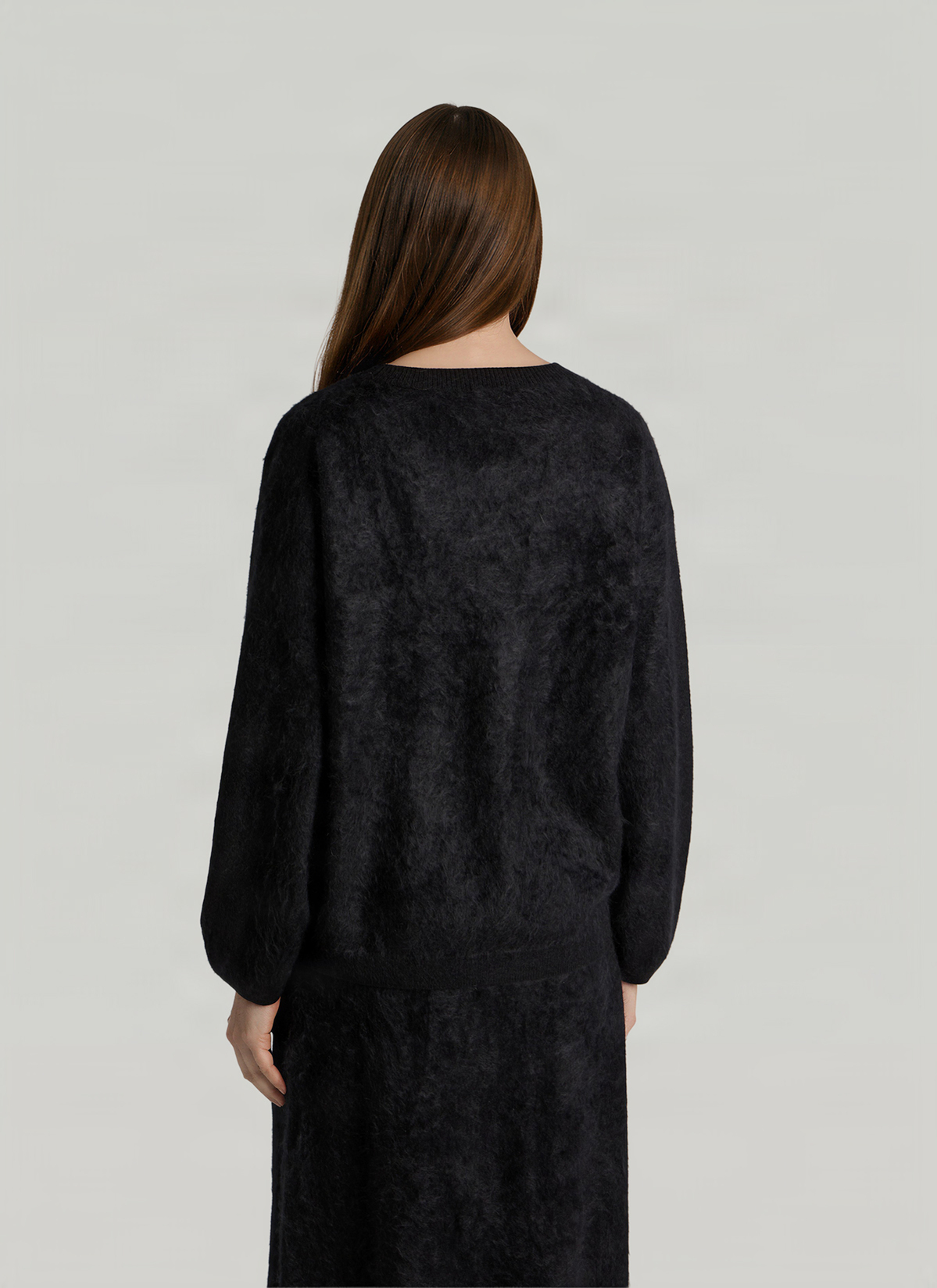 Pullover Rundhals 1/1 Arm, Black Rückansicht