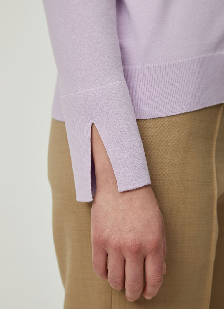 Pullover Rundhals 1/1 Arm, Soft Lavender Detailansicht 1